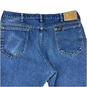 VTG Lee 200 Jeans 34x29 (38x29) USA Union Straight Leg Fade Cotton 80s 90s Denim